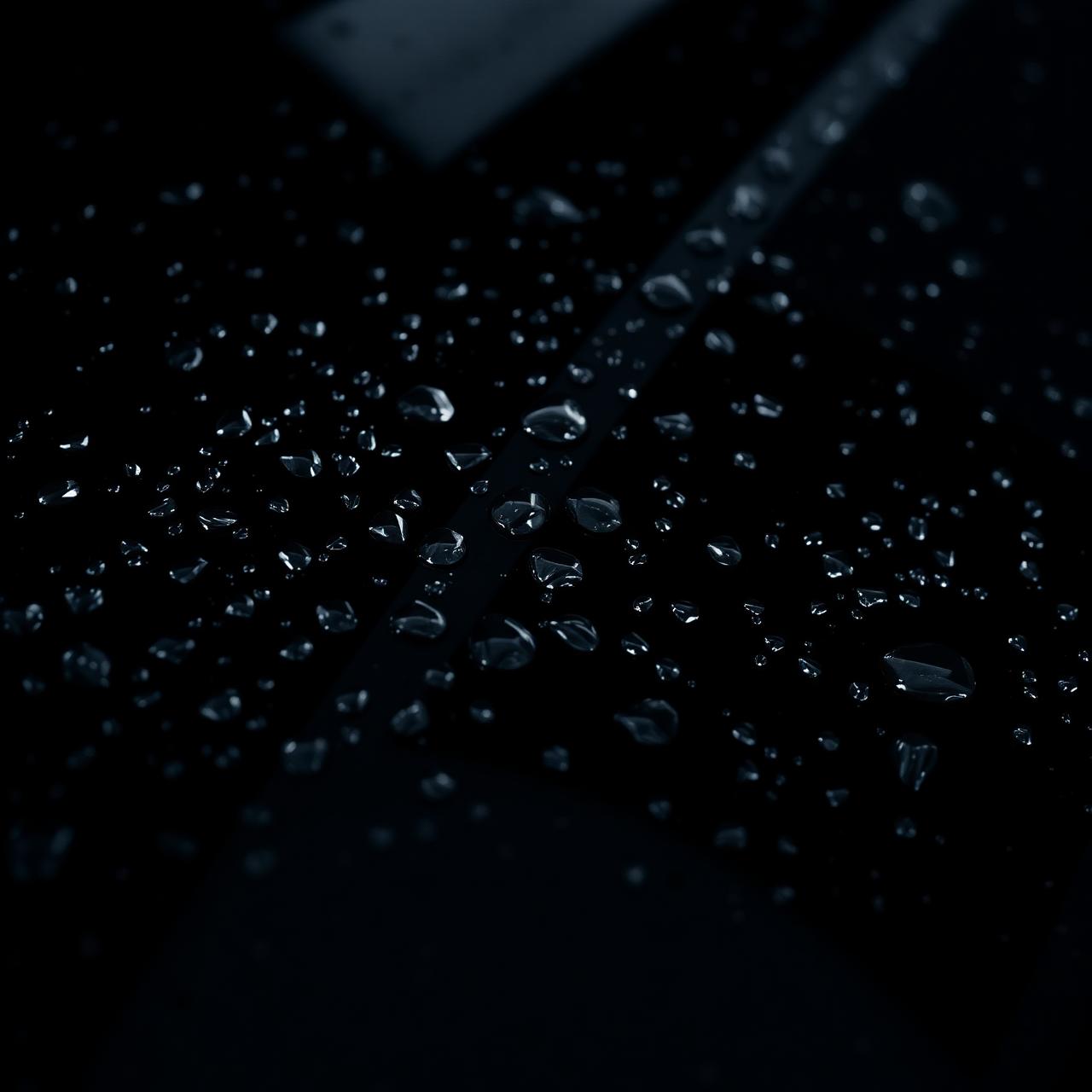Water beading on waxed paint